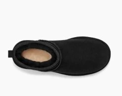 Ugg Black Classic Ultra Mini Womens Boots 1116109-BLK -Vogue Shoes 1116109 blk 5 resized 1