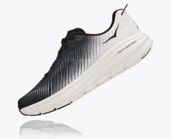 Hoka Black And White Rincon 3 Wide Width Mens Running Shoes 1121370-BWHT -Vogue Shoes 1121370 bwht 4 resized