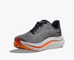 Hoka Black/Lunar Rock Kawana Men's Running Shoes 1123163-BLRK -Vogue Shoes 1123163 blrk 3 resized