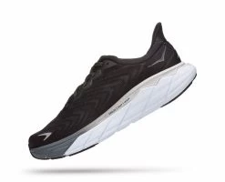 Hoka Black With White Arahi 6 Mens Athletic Shoes 1123194/6-BWHT -Vogue Shoes 1123194 bwht 4 resized
