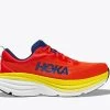 Hoka Red Alert/Flame Bondi 8 Men's Athletic Shoes 1123202-RAFL
