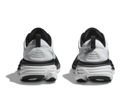 Hoka White/Black Bondi 8 Men's Athletic Shoes 1123202-WBLC -Vogue Shoes 1123202 wblc 5 wht bkg resized