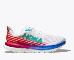 Hoka White/Flame Mach 5 Men's Running Shoes 1127893-WFM