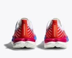 Hoka White/Flame Mach 5 Men's Running Shoes 1127893-WFM -Vogue Shoes 1127893 wfm 5 resized