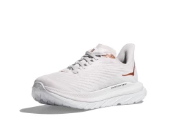 Hoka White/Copper Mach 5 Women's Race Shoes 1127894-WCPP -Vogue Shoes 1127894 wcpp 3 wht bkg resized