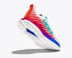 Hoka White/Flame Mach 5 Women's Running Shoes 1127894-WFM -Vogue Shoes 1127894 wfm 4 resized