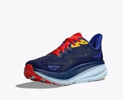 Hoka Bellwether Blue/Dazzling Blue Clifton 9 Men's Running Shoes 1127895-BBDGB -Vogue Shoes 1127895 bbdgb 3 resized