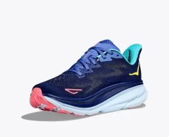 Hoka Bellwether Blue/Ceramic Clifton 9 Women's Running Shoes 1127896-BBCRM -Vogue Shoes 1127896 bbcrm 3 1 resized