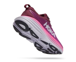 Hoka Beautyberry/Grape Wine Bondi 8 Womens Athletic Shoes 1127952-BGWN -Vogue Shoes 1127952 bgwn 3 resized
