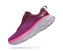 Hoka Beautyberry/Grape Wine Bondi 8 Womens Athletic Shoes 1127952-BGWN -Vogue Shoes 1127952 bgwn 4 resized