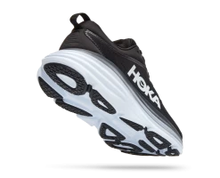 Hoka Black/White Bondi 8 Womens Running Shoes 1127952-BWHT -Vogue Shoes 1127952 bwht 3 resized