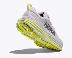 Hoka Nimbus Cloud/Luminary Green Bondi 8 Women's Athletic Shoes 1127952-NCLG -Vogue Shoes 1127952 nclg 4 resized