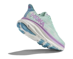 Hoka Sunlit Ocean/Lilac Mist Clifton 9 Women's Wide Width Running Shoes 1132211-SOLM -Vogue Shoes 1132211 solm 4 white bkg resized