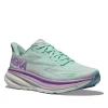 Hoka Sunlit Ocean/Lilac Mist Clifton 9 Women's Wide Width Running Shoes 1132211-SOLM -Vogue Shoes 1132211 solm 6 white bkg resized
