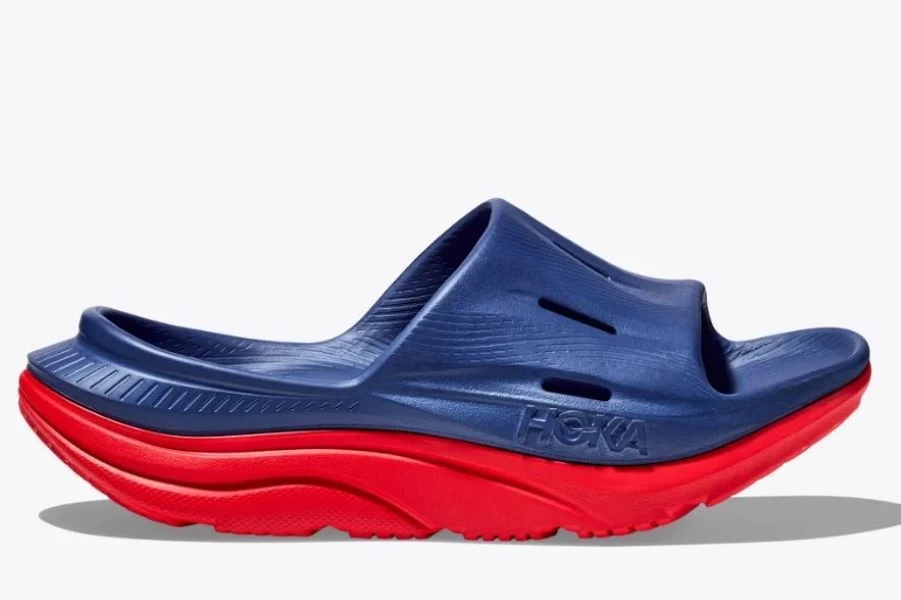 Hoka Bellwether Blue/Red Alert Women's Slides 1135061-BBRA 4 Hoka Bellwether Blue/Red Alert Women's Slides 1135061-BBRA - Image 2