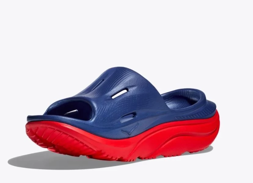 Hoka Bellwether Blue/Red Alert Women's Slides 1135061-BBRA 6 Hoka Bellwether Blue/Red Alert Women's Slides 1135061-BBRA - Image 4