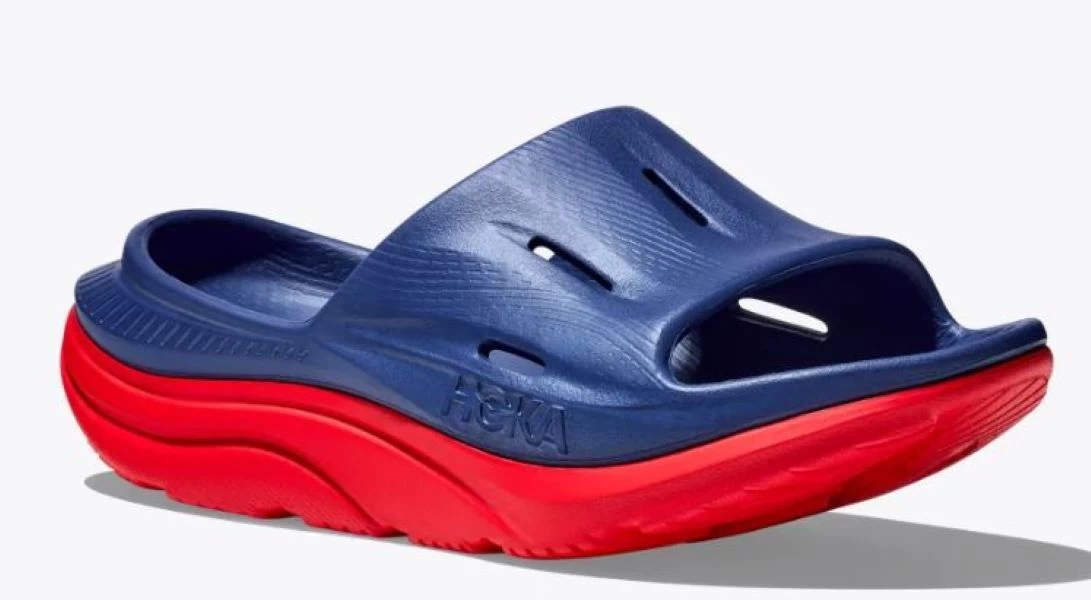 Hoka Bellwether Blue/Red Alert Women's Slides 1135061-BBRA 3 Hoka Bellwether Blue/Red Alert Women's Slides 1135061-BBRA