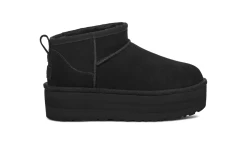 Ugg Black Classic Ultra Mini Platform Women's Boots 1135092-BLK -Vogue Shoes 1135092 blk 1 white bkg 2 resized
