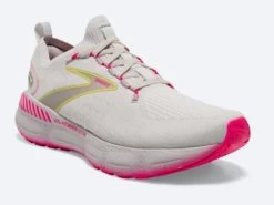 Brooks Grey/Yellow/Pink Glycerin StealthFit GTS 20 Womens Running Shoes 120371-067