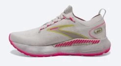 Brooks Grey/Yellow/Pink Glycerin StealthFit GTS 20 Womens Running Shoes 120371-067 -Vogue Shoes 120371 067 2