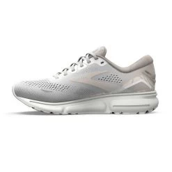 Brooks White/Crystal Grey/Glass Women's Ghost 15 Running Shoes 120380-189 -Vogue Shoes 120380189 m resized