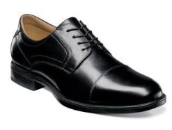Florsheim Midtown Cap Toe Oxford Black Leather Mens Dress 12138-001