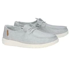 Hey Dude Women's Wendy Linen Chambray Light Grey 121413058