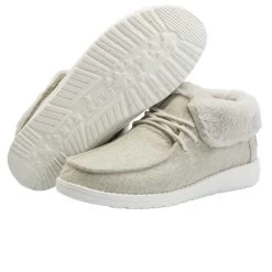 Hey Dude Cream Britt Womens Shoes 121770150