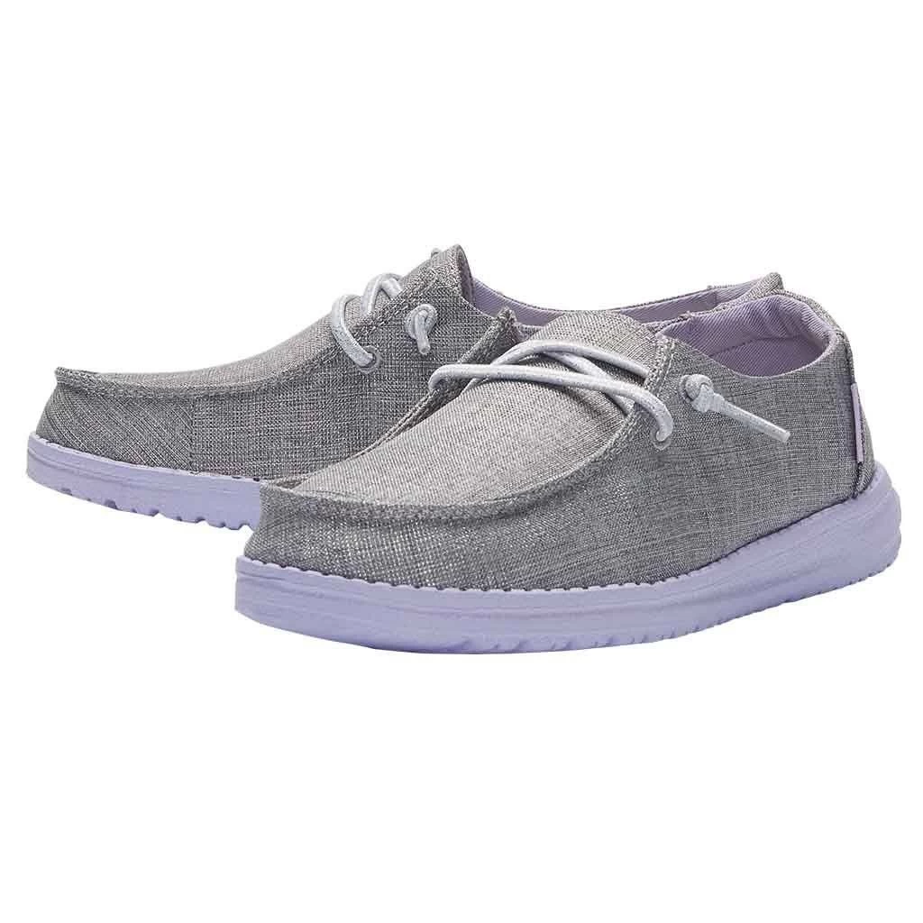 Hey Dude Sparkling Grey Lilac Wendy Youth Sparkling Girls Casual Shoes 130123166 4 Hey Dude Sparkling Grey Lilac Wendy Youth Sparkling Girls Casual Shoes 130123166 - Image 2