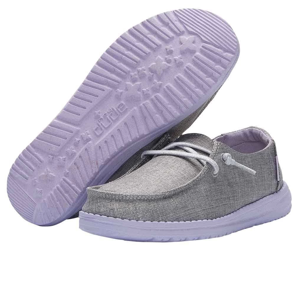 Hey Dude Sparkling Grey Lilac Wendy Youth Sparkling Girls Casual Shoes 130123166 5 Hey Dude Sparkling Grey Lilac Wendy Youth Sparkling Girls Casual Shoes 130123166 - Image 3