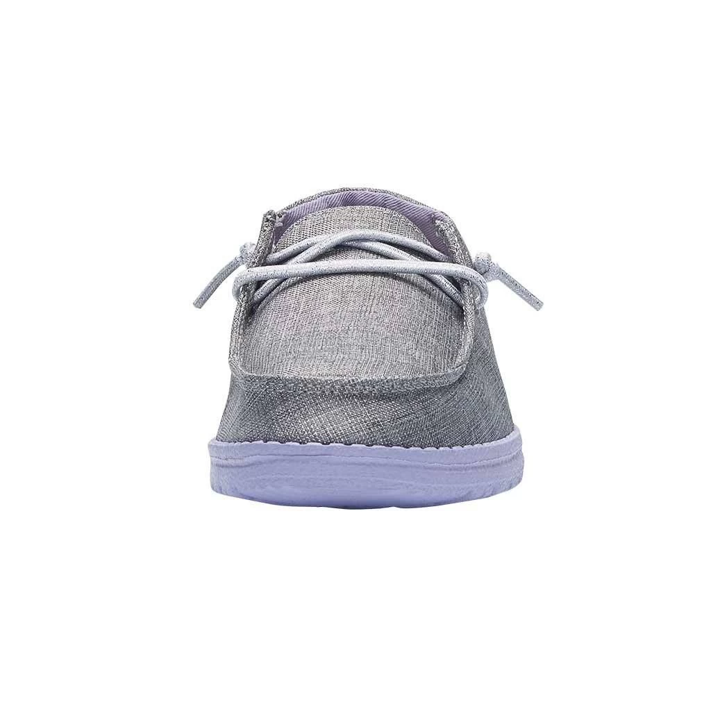 Hey Dude Sparkling Grey Lilac Wendy Youth Sparkling Girls Casual Shoes 130123166 6 Hey Dude Sparkling Grey Lilac Wendy Youth Sparkling Girls Casual Shoes 130123166 - Image 4