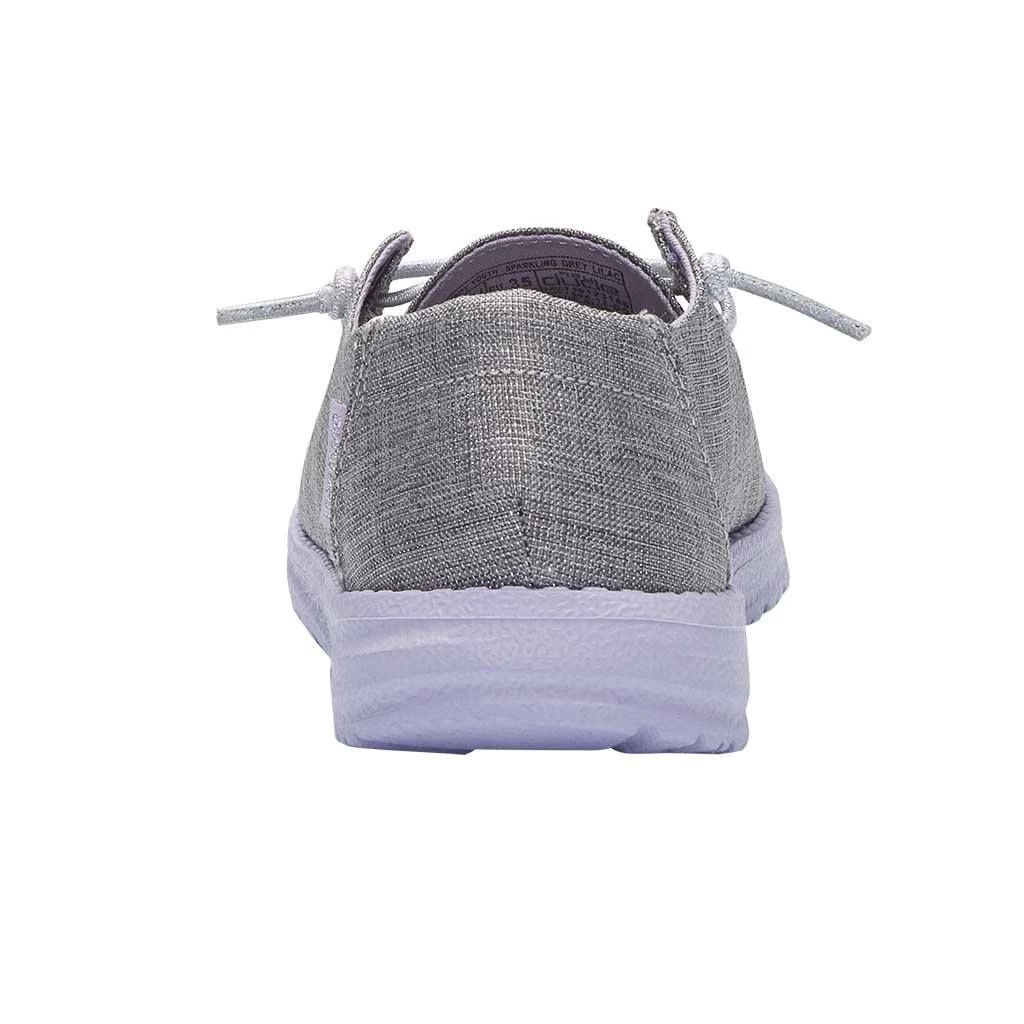 Hey Dude Sparkling Grey Lilac Wendy Youth Sparkling Girls Casual Shoes 130123166 7 Hey Dude Sparkling Grey Lilac Wendy Youth Sparkling Girls Casual Shoes 130123166 - Image 5