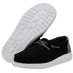 Hey Dude Disco Black With Grey Glitter Wendy Youth Casual Shoes 130124862