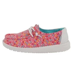 Hey Dude Pink Sprinkles Wendy Youth Print Casual Shoes 130125037 -Vogue Shoes 130125037 2