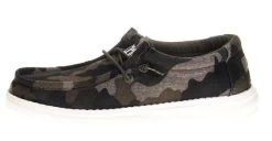 Hey Dude Wally Linen Camo Youth Kids Casual Shoes 130157003
