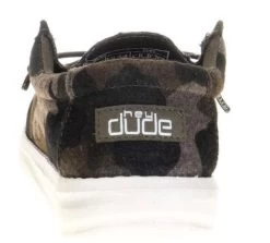 Hey Dude Wally Linen Camo Youth Kids Casual Shoes 130157003 10 Hey Dude Wally Linen Camo Youth Kids Casual Shoes 130157003 -Vogue Shoes 130157003 3