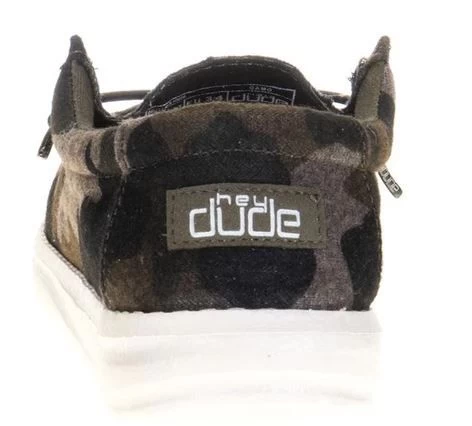 Hey Dude Wally Linen Camo Youth Kids Casual Shoes 130157003 6 Hey Dude Wally Linen Camo Youth Kids Casual Shoes 130157003 - Image 4