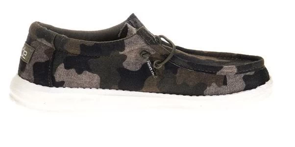 Hey Dude Wally Linen Camo Youth Kids Casual Shoes 130157003 5 Hey Dude Wally Linen Camo Youth Kids Casual Shoes 130157003 - Image 3