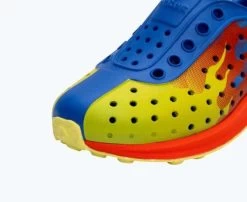 Native UV Blue/Fire Red/Chartreuse Flame/Celery Speckle Rubber Youth Robbie Sugarlite Print Shoes 13110601-4086 -Vogue Shoes 13110601 and 15110601 4086 5 resized 1