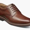 Florsheim Cognac Tumbled Norwalk Plain Toe Oxford Men's Dress Shoes 13369-222 -Vogue Shoes 13369 222 1 resized