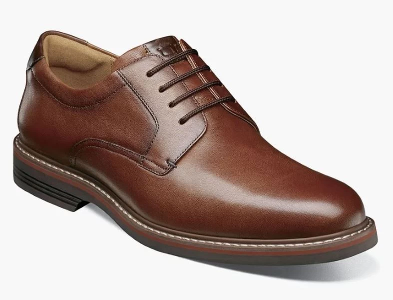 Florsheim Cognac Tumbled Norwalk Plain Toe Oxford Men's Dress Shoes 13369-222 3 Florsheim Cognac Tumbled Norwalk Plain Toe Oxford Men's Dress Shoes 13369-222