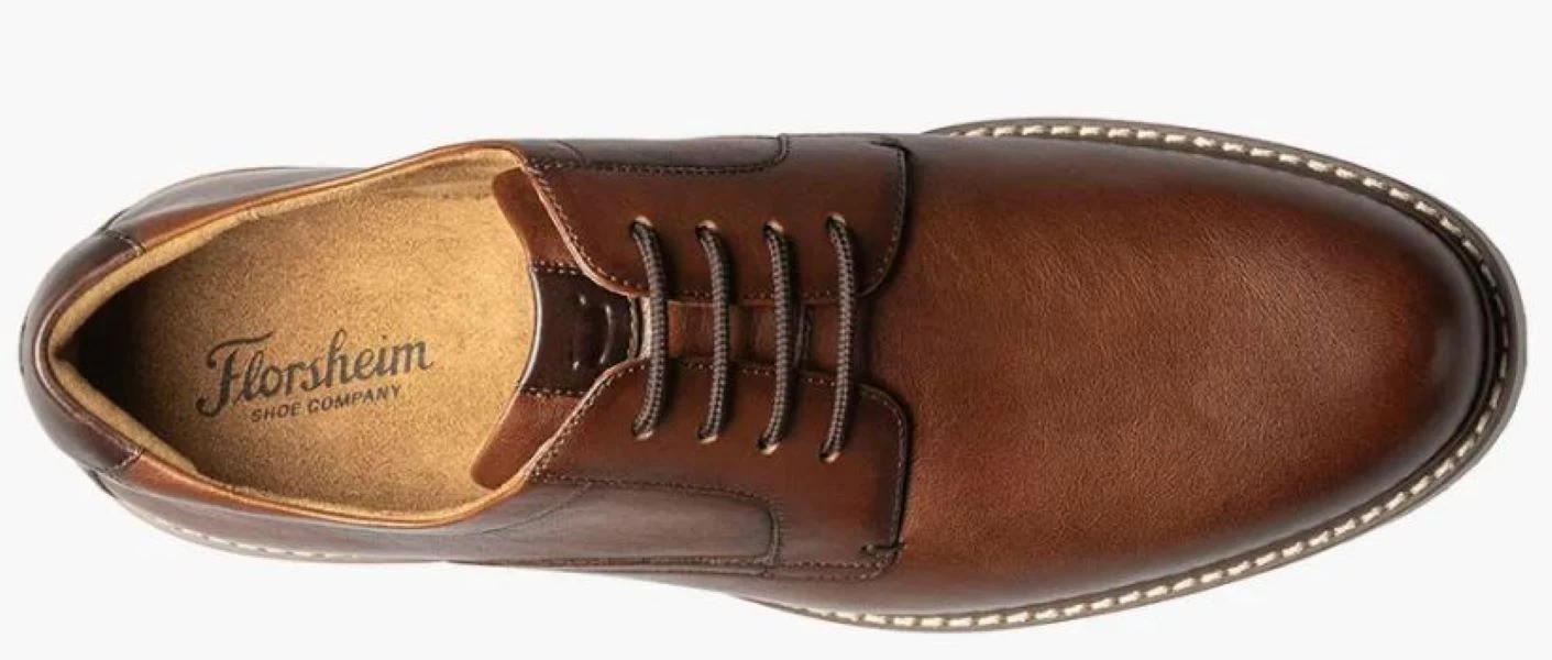 Florsheim Cognac Tumbled Norwalk Plain Toe Oxford Men's Dress Shoes 13369-222 7 Florsheim Cognac Tumbled Norwalk Plain Toe Oxford Men's Dress Shoes 13369-222 - Image 5