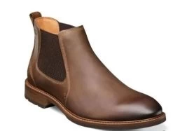 Florsheim Brown Lodge Plain Toe Gore Mens Boots 14285-215