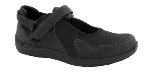 Drew Shoes Buttercup Women's Black Leather /Black Stretch Comfort Shoe 14802 3 Drew Shoes Buttercup Women's Black Leather /Black Stretch Comfort Shoe 14802