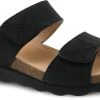 Dansko Black Maddy Milled Nubuck Womens Sandals 1510-470200 -Vogue Shoes 1510470200 resized