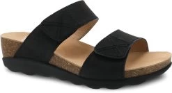 Dansko Black Maddy Milled Nubuck Womens Sandals 1510-470200