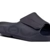Oofos Matte Black Ooahh Sport Flex Mens Slide 1550-MATBLK -Vogue Shoes 1550 matblk 1 resized