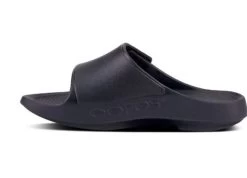 Oofos Matte Black Ooahh Sport Flex Mens Slide 1550-MATBLK -Vogue Shoes 1550 matblk 3 resized