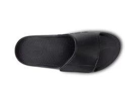 Oofos Matte Black Ooahh Sport Flex Mens Slide 1550-MATBLK -Vogue Shoes 1550 matblk 5 resized