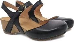 Dansko Black Milled Burnished Tiffani Womens Open Back Shoes 1710-501600 -Vogue Shoes 1710501600 3 resized